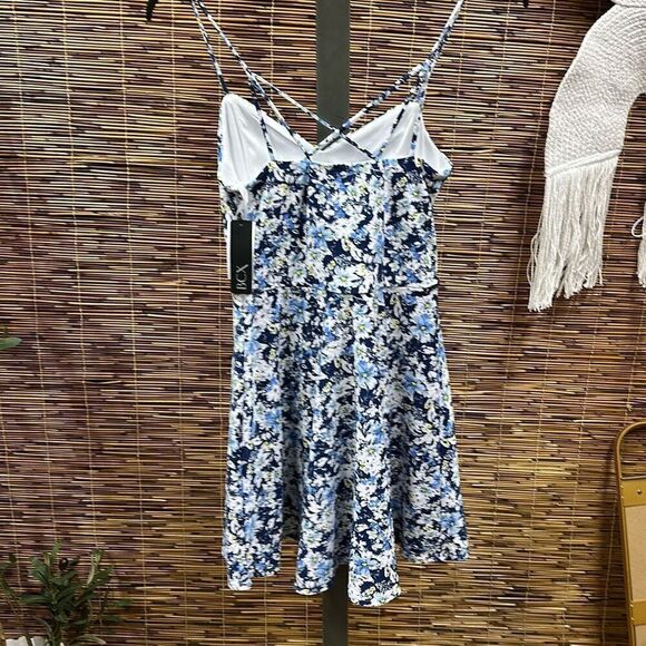 Bcx Juniors' Printed Eyelet Fit & Flare Dress - Picture 3 of 3